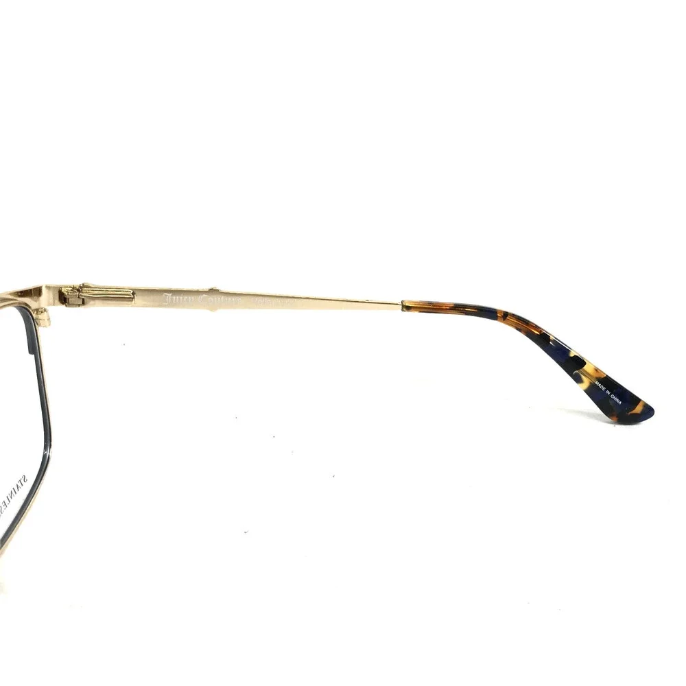 Juicy Couture Eyeglasses Frames JU168 KY2 Blue Gold Square Full Rim 52-17-135